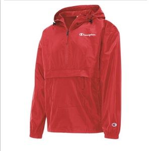 red champion rain jacket